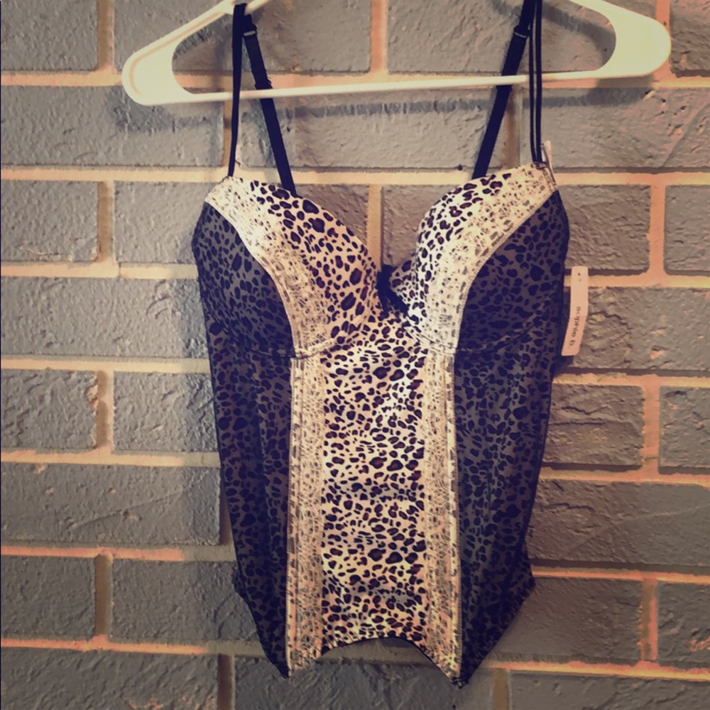 Lingerie top leopard print